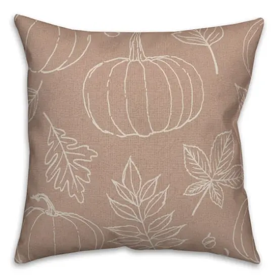 Dusty Rose Fall Pattern Throw Pillow {1}