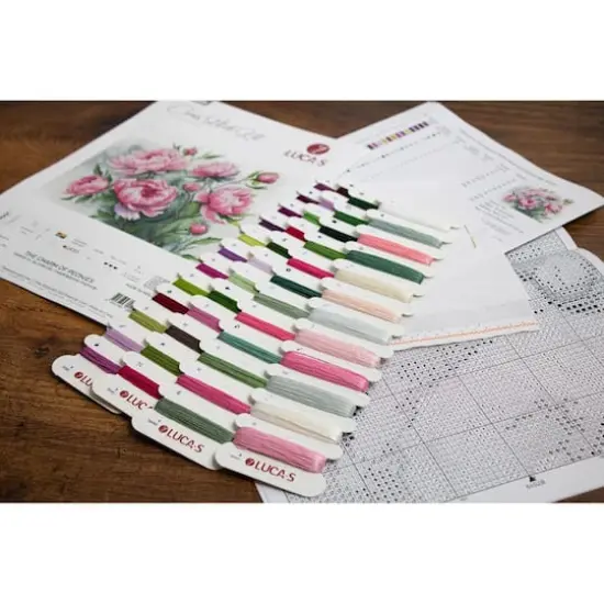 Luca-S The Charm of Peonies Counted Cross Stitch Kit {4}