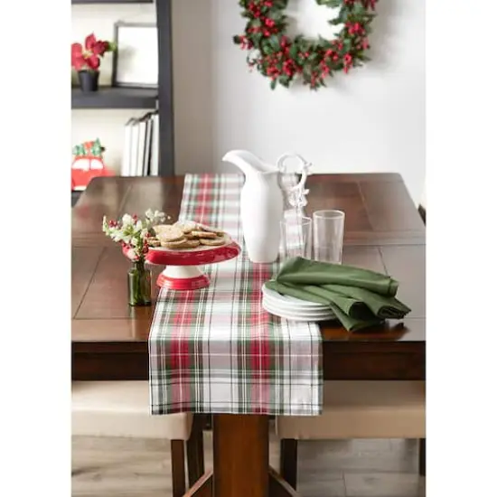 DII&reg; 108" Christmas Plaid Table Runner {5}