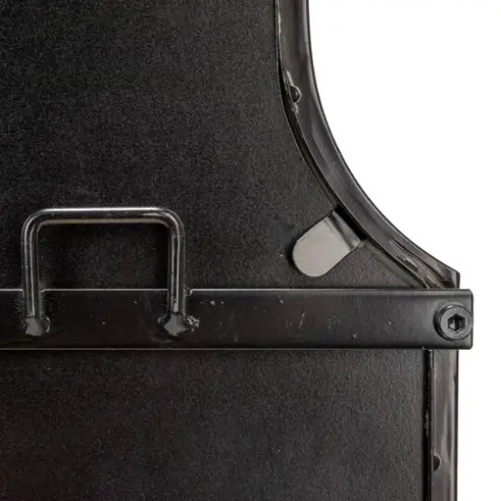 Hello Honey&reg; Distressed Black Modern Farmhouse Metal Framed Wall Mirror {8}