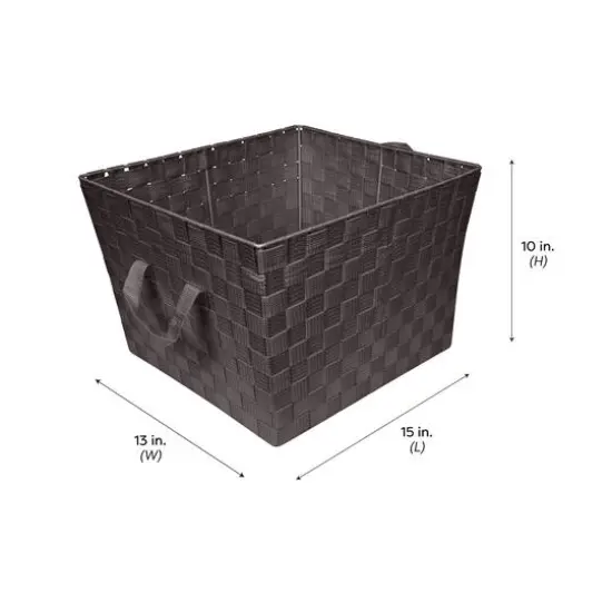 Simplify Large Woven Storage Bin Chocolate {9}