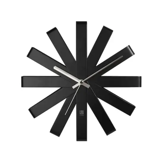 Umbra 12" Black Ribbon Round Wall Clock {1}