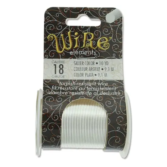 The Beadsmith&reg; Wire&trade; Elements 18 Gauge Tarnish-Resistant Wire Silver {1}