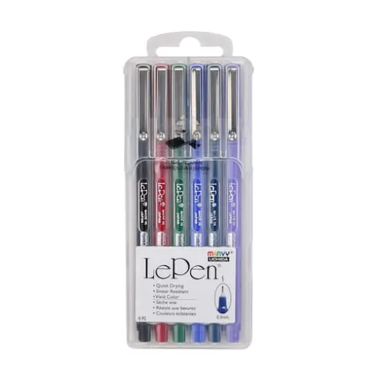 Marvy&reg; Uchida LePen&reg; Extra Fine 6 Color Primary Pen Set {4}