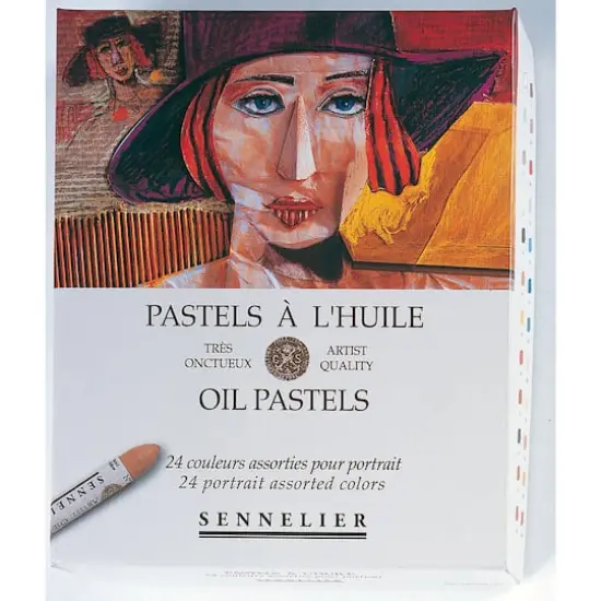 Sennelier 24 Color Portrait Cardboard Oil Pastel Set {1}