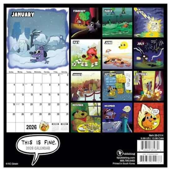 2026 THIS IS FINE Mini Calendar {6}