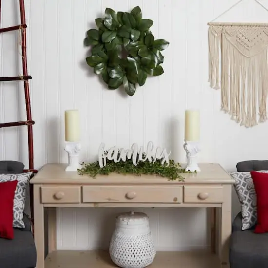 22&rdquo; Magnolia Leaf Wreath {3}