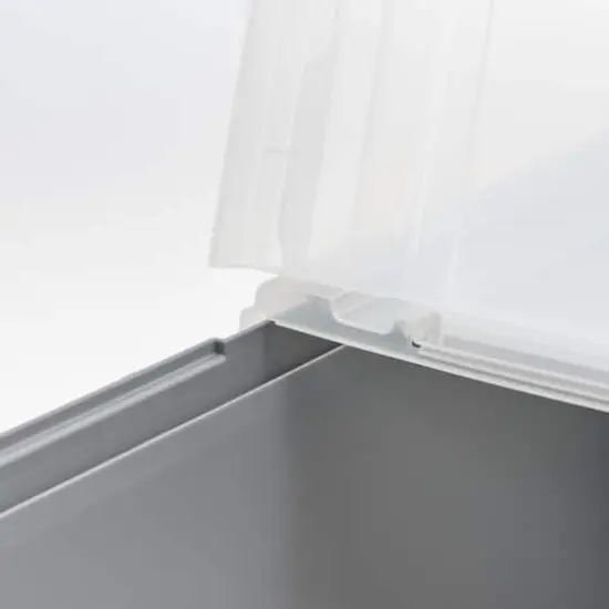 Iris&reg; Gray Split-Lid Letter Size File Box, 4 Pack {8}