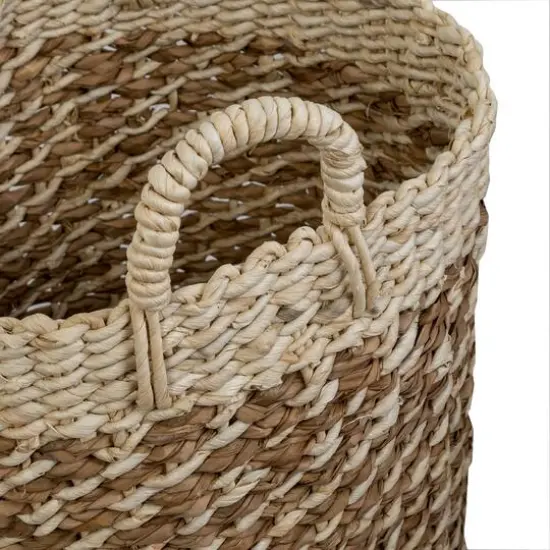 Honey Can Do Coastal Collection Nesting Tea Stained Woven Basket Set {6}