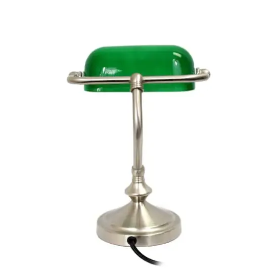 Simple Designs 9" Traditional Banker's Lamp with Glass Shade Green {6}