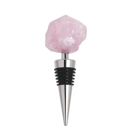 Wine Stopper with Rose Quartz {1}