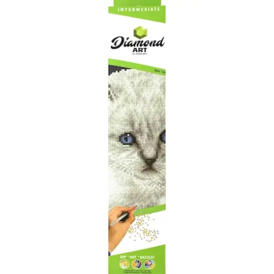 Diamond Art Intermediate White Cat Kit {3}