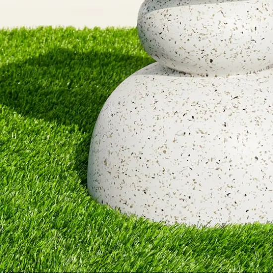 Glitzhome&reg; 17.25" Terrazzo Garden Accent Stool {7}