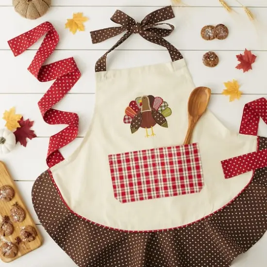 Gobble Gobble Ruffle Apron {5}