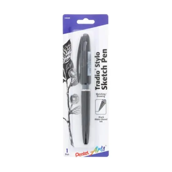 Pentel Arts&reg; Tradio&reg; Stylo Black Sketch Pen {1}