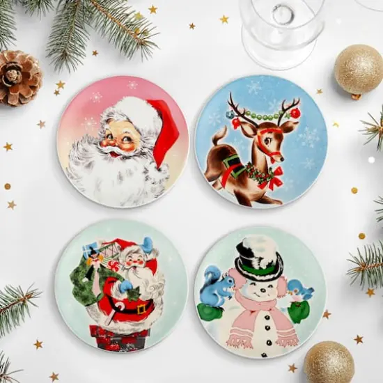 8" Pastel Holiday Ceramic Plate Set  {3}