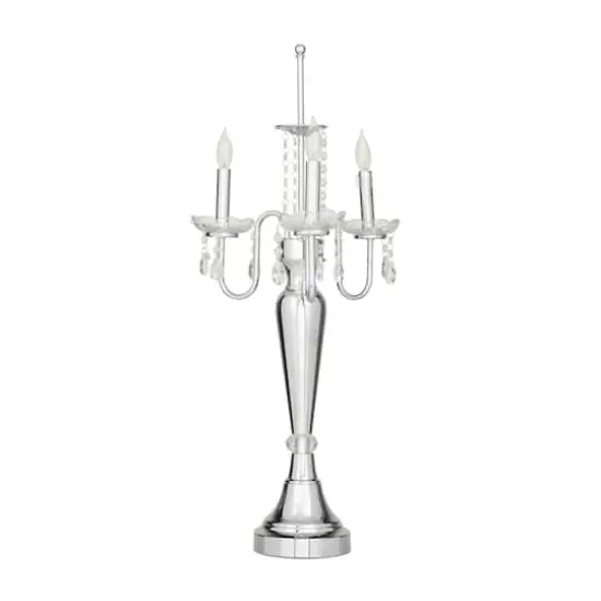 Silver Metal Table Lamp 16" x 16" x 31" {4}