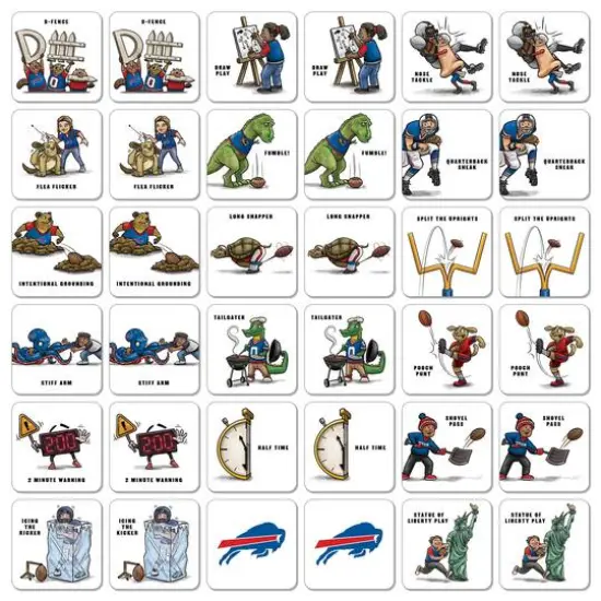 Buffalo Bills Licensed Memory Match Game {3}
