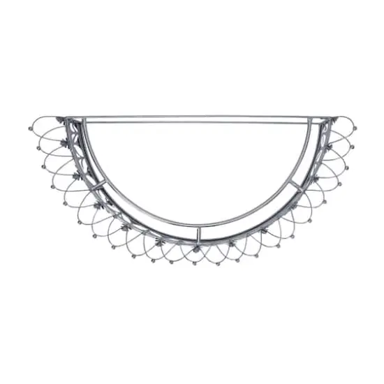 Hello Honey&reg; 29" Metal Curtain Crown Silver {6}