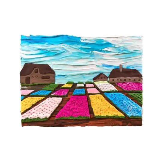 OKTO Sensory Art 3D Vincent Van Gogh Flower Beds in Holland Clay Painting Kit {10}