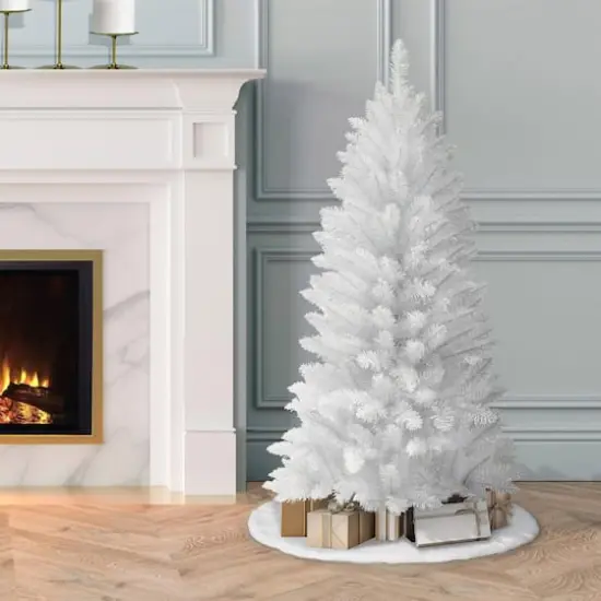 4ft. Unlit White Carson Artificial Pine Tree {3}