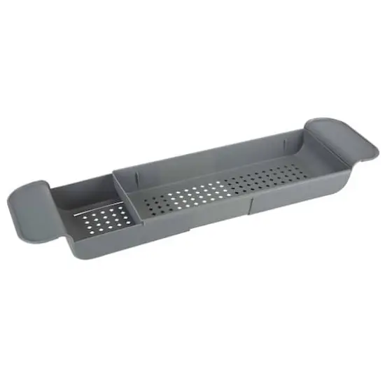 Bath Bliss Gray Expandable Non-Slip Bathtub Caddy {9}