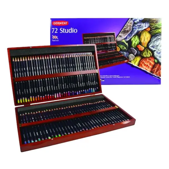Derwent&reg; Studio Colored Pencil 72 Color Wood Box Set {1}