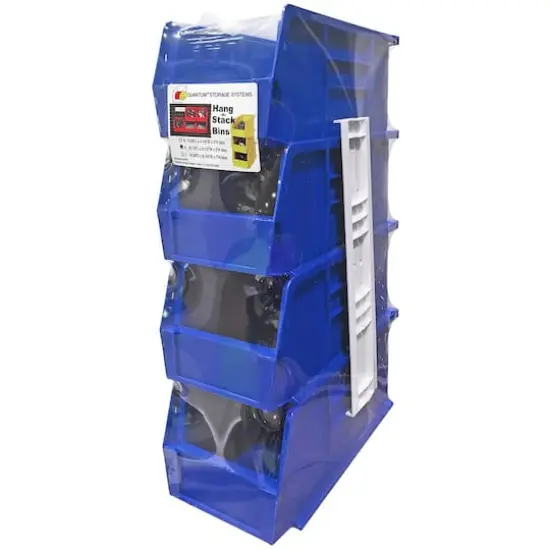 Quantum Storage Systems&reg; ULTRA Stack & Hang 4 Bin Set Blue {1}