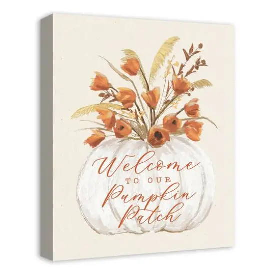 Welcome Pumpkin Patch Canvas Wall Art {5}
