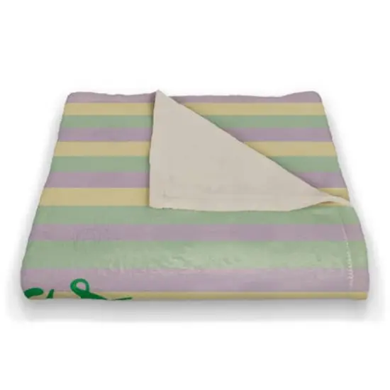 Truck Load Stripes Mardi Gras Fleece Throw {3}