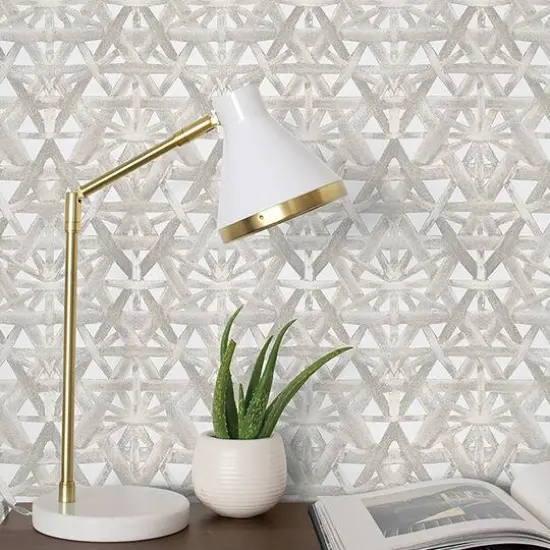Tommy Bahama&reg; Rattan Lattice Peel & Stick Wallpaper Coconut {7}
