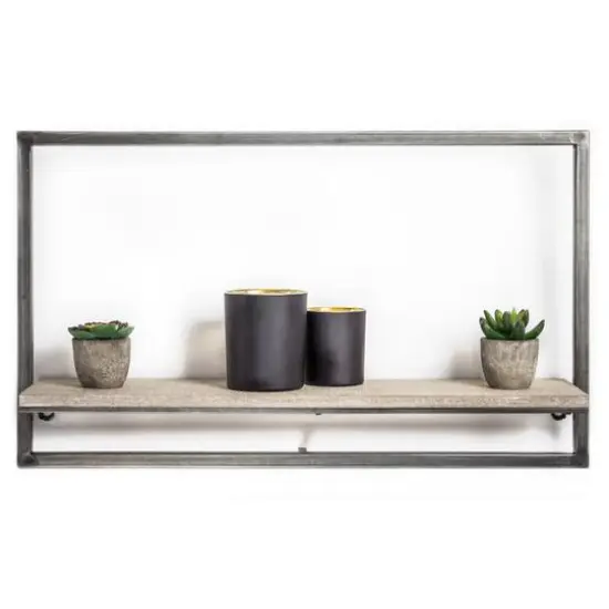 White Rustic Hanging One Shelf Rack {6}