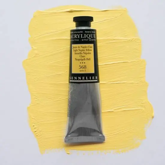 Sennelier Extra Fine Artists' Acrylic Paint, 60mL 568 Light Naples Yellow {4}