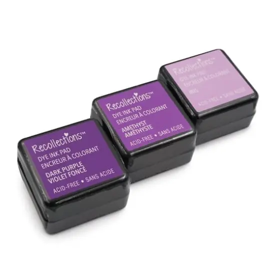 Dye Ink Pad Set by Recollections&trade; Dark Purple/Amethyst/Iris {3}