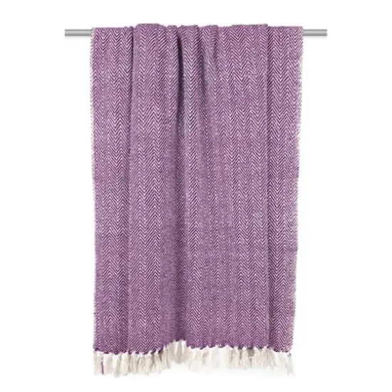 DII&reg; Eggplant Handloom Chevron Throw {3}