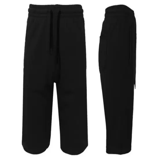 Galaxy By Harvic Men's Classic Jogger Lounge Shorts Black {1}