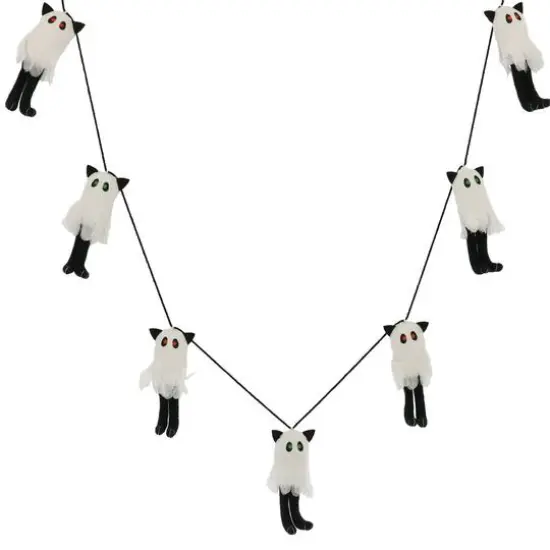 6ft. White Ghost Cat Garland by Ashland® {3}