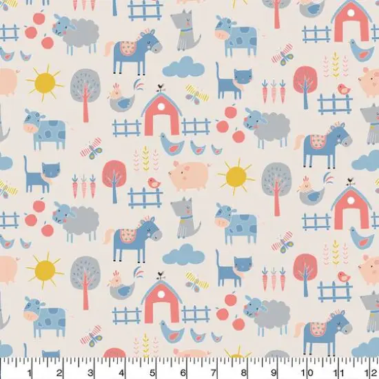 Emma & Mila&reg; Farm Peach Cotton Fabric 8yd. Bolt {3}