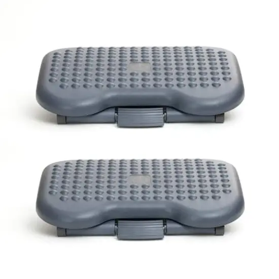 Mind Reader Black Adjustable Ergonomic Foot Rest, 2ct. {1}