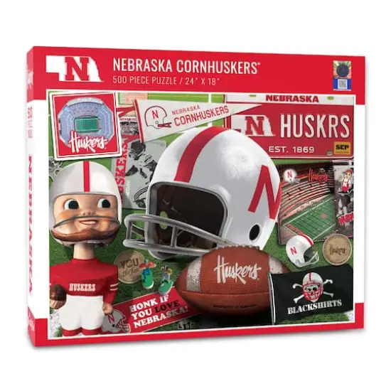 College Team Retro Series 500 Piece Puzzle Nebraska Cornhuskers {1}