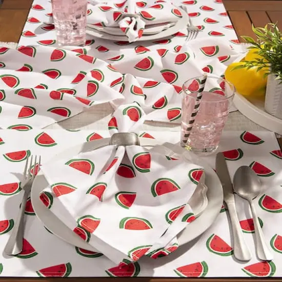 DII&reg; 108" Watermelon Print Outdoor Table Runner {10}