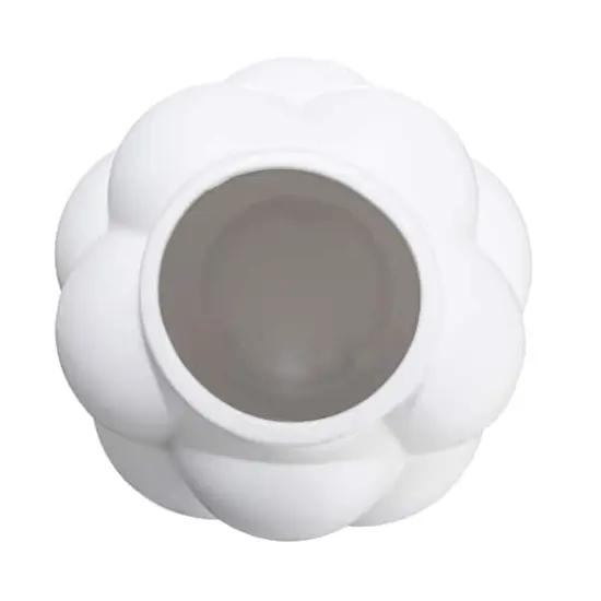 Hello Honey&reg; 8" White Raised Dots Ceramic Vase {5}