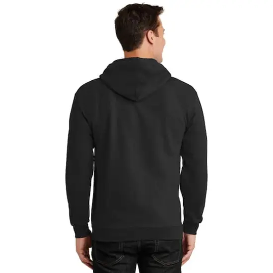 Port & Company® Essential Fleece Full-Zip Hooded Sweatshirt Jet Black {5}