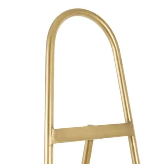 63" Gold Metal Arched Foldable 2-Tier Display Easel with Vine Emblem {8}
