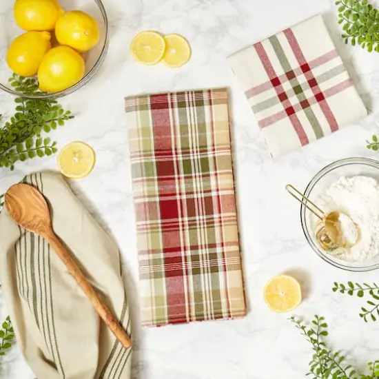 DII&reg; Give Thanks Plaid Dishtowel Set {5}