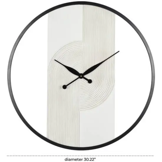 30" Art Deco Inspired Line Art Wall Clock {6}