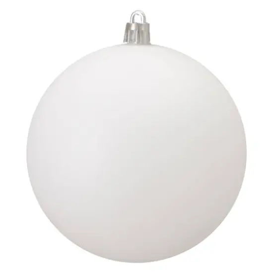 12ct. 4" Winter White Shatterproof Matte Christmas Ball Ornaments {4}