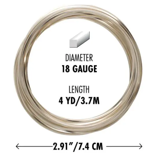 The Beadsmith&reg; Wire Elements&trade; 18 Gauge Tarnish Resistant Medium Temper Square Wire, 4yd. Silver {7}