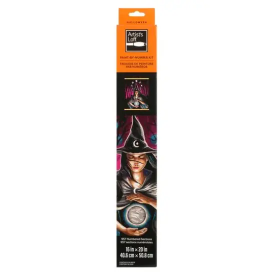 16" x 20" Celestial Witch Paint-by-Number Kit with Wood Display Hanger by Artist's Loft&reg; {6}