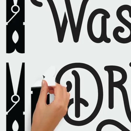 RoomMates Wash Dry Fold Repeat Peel & Stick Wall Decals {5}
